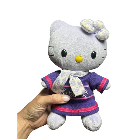 Hello Kitty Build A Bear BAB Smallfry Mini Plush Toy Purple 8" Sanrio Snowflake - Picture 1 of 10